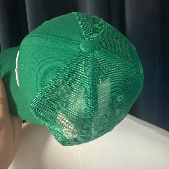 NASA Worm Insignia Structured Space Mesh Trucker Baseball Cap Green - Picture 3 of 5